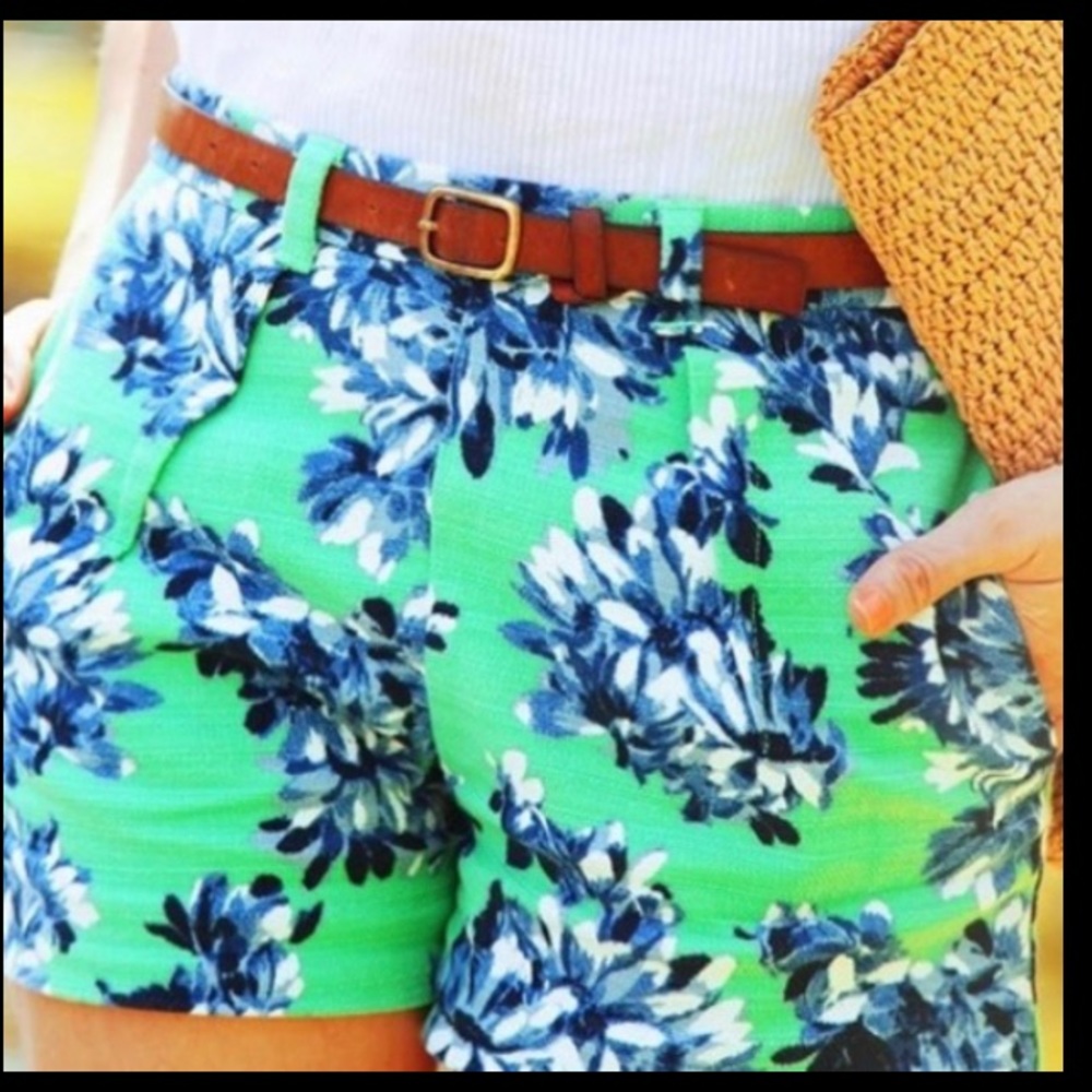 J Crew High Rise Floral Shorts